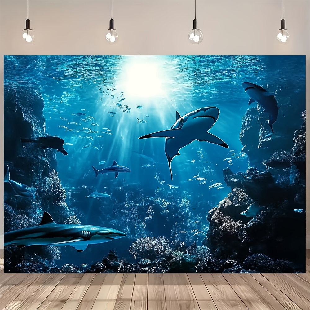 Ocean Aquarium - Majestetyczny gobelin ścienny z motywem głębinowego