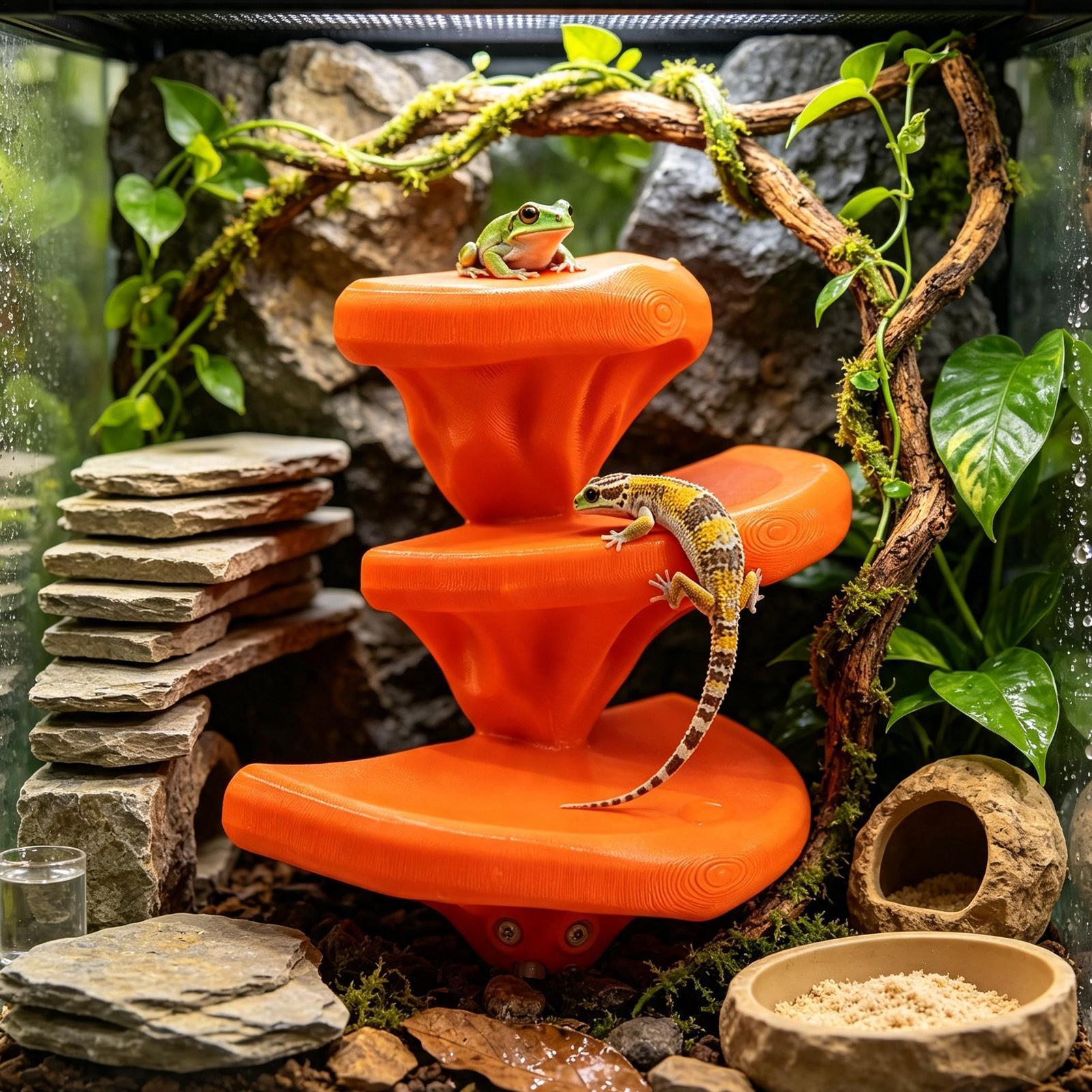 Marine Fish Tank - Dekoracja w kształcie grzybka do terrarium