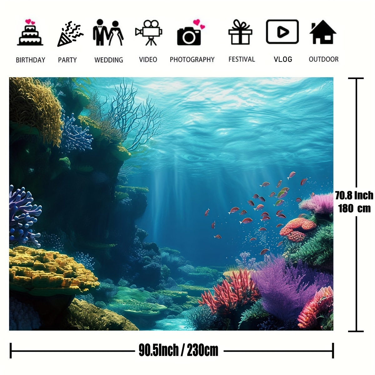 1 szt. Podwodna tkanina dekora – Marine Coral recenzja i cena